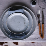 Three piece dinner set by Palinopsia Ceramics, dinner plate, lunch plate and bread plate