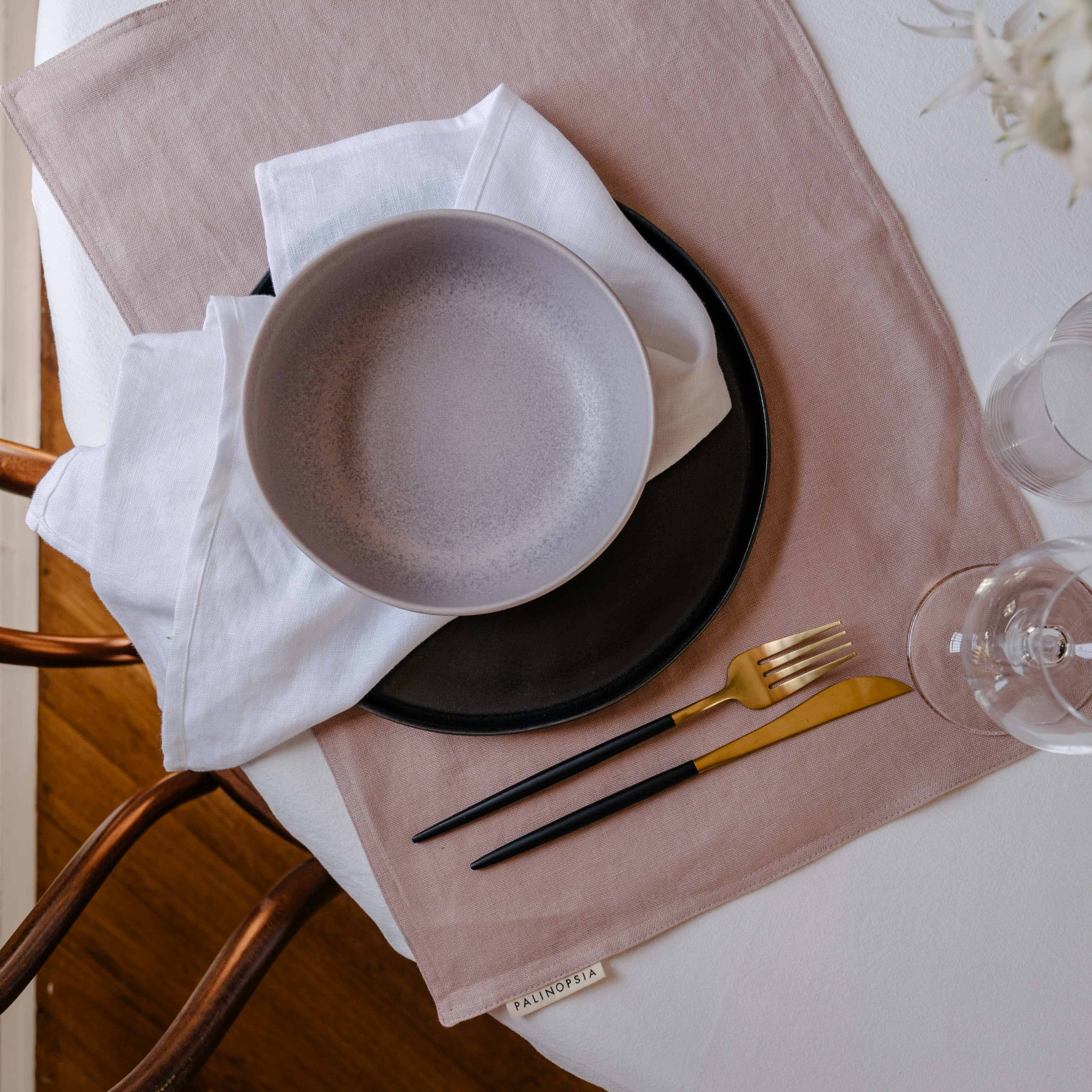 Handmade ceramic dinner set in monochrome colours by Palinopsia Ceramics