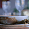 Reactive glaze details on handmade breakfast bowl by Palinopsia Ceramics 