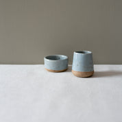 Small sauce jug and salt ramekin in blue grey by Palinopsia Ceramics