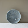 One handmade Breakfast bowl in a blue grey with speckles 