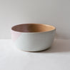 Sideview of a colourful fruit bowl handmade stoneware by Palinopsia Ceramics 