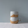 Matching set of coffee mug and tea cup by Palinopsia Ceramics 