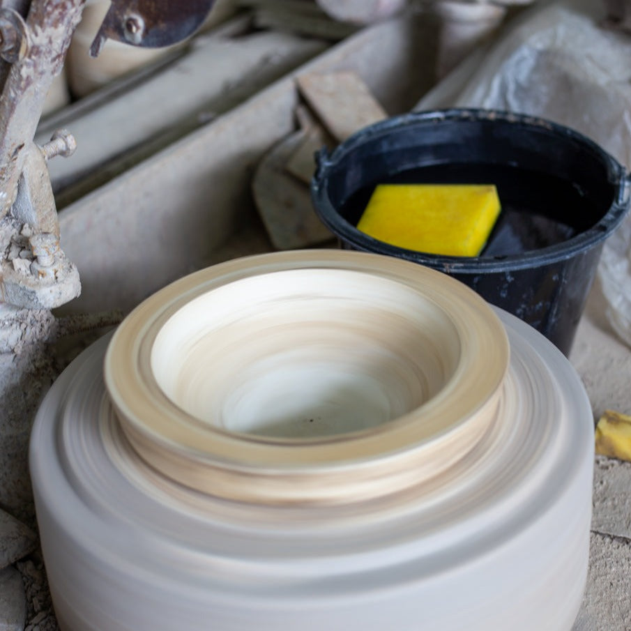 Jolly and Jigger ceramic equipment on which Palinopsia's Handmade bowls are made