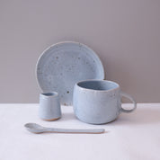 Blue speckle teaspoon by Palinopsia Ceramics