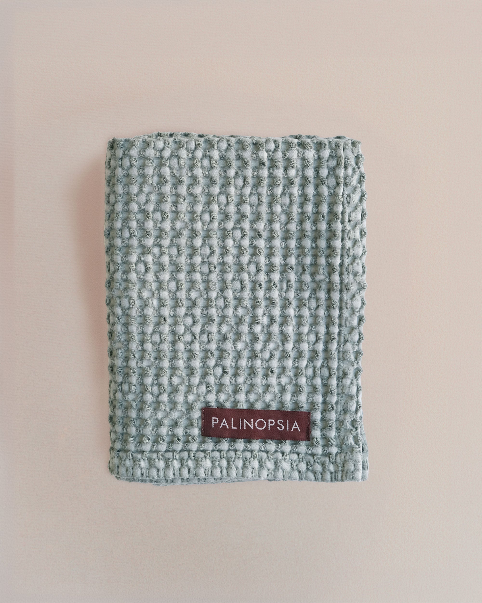 Stone Washed Waffle Towel | Celadon