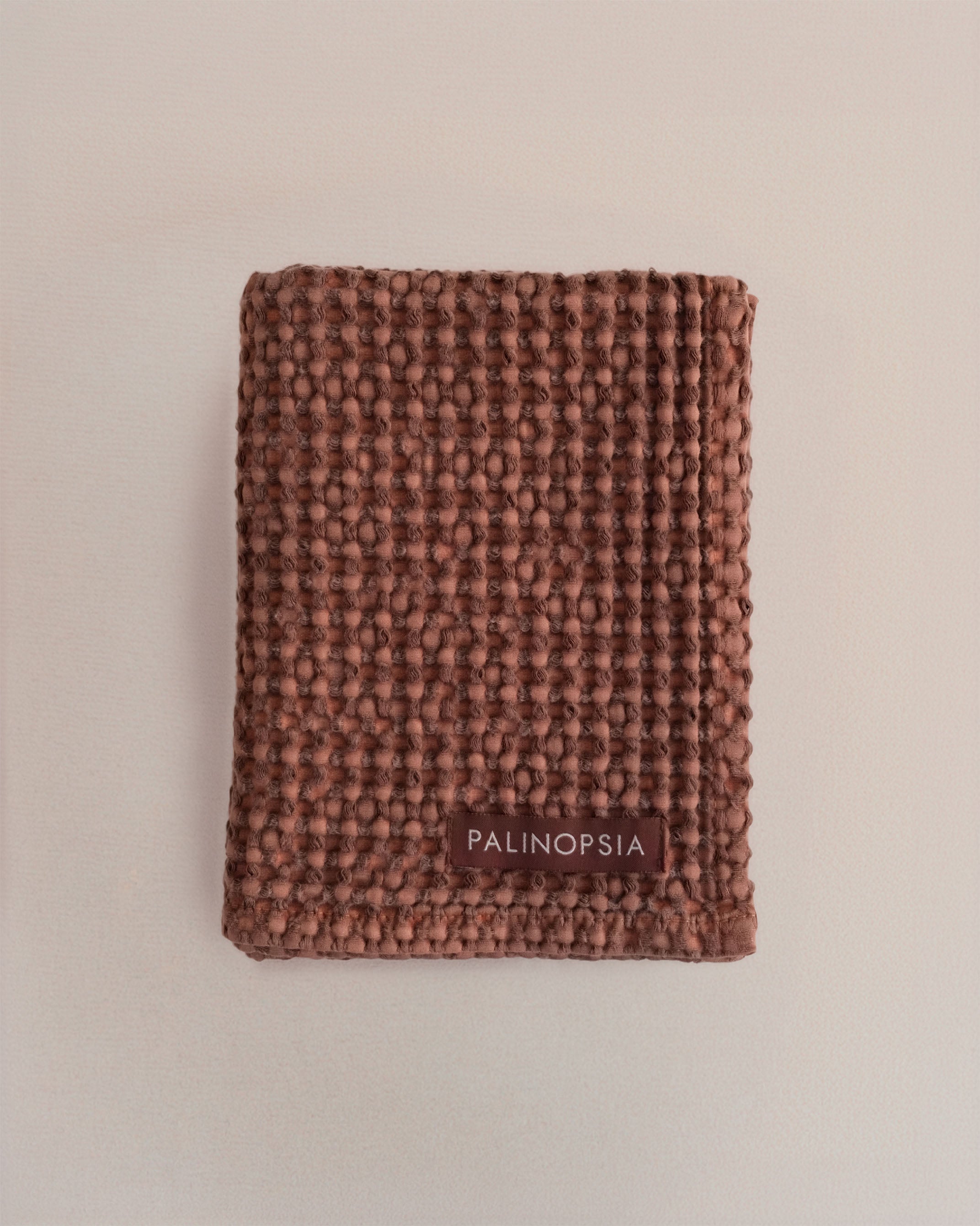 Stone Washed Waffle Towel | Downtown Brown
