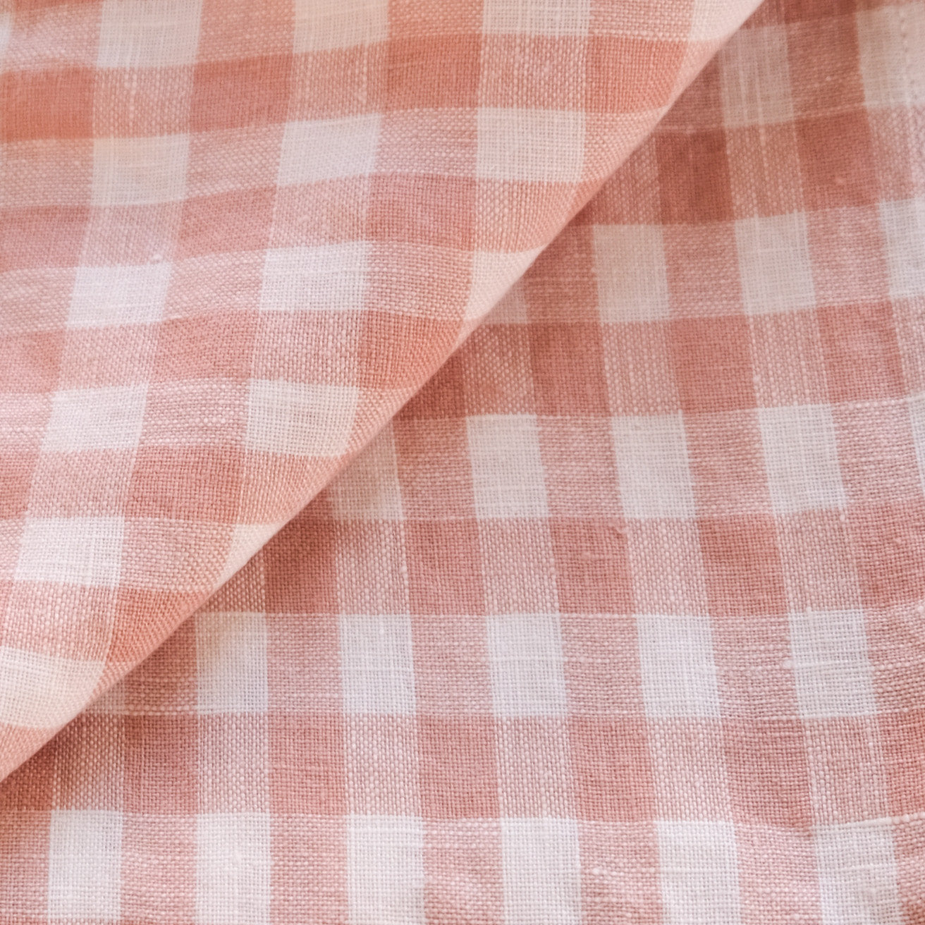 100% Pure French Linen Tea Towel - Gingham Check