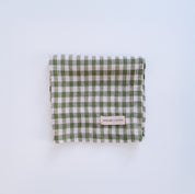 100% Pure French Linen Tea Towel - Gingham Check