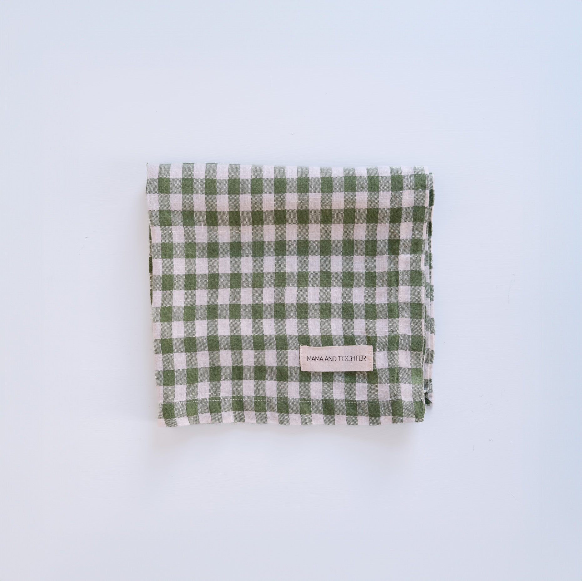 100% Pure French Linen Tea Towel - Gingham Check