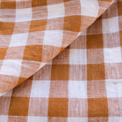 100% Pure French Linen Tea Towel - Gingham Check