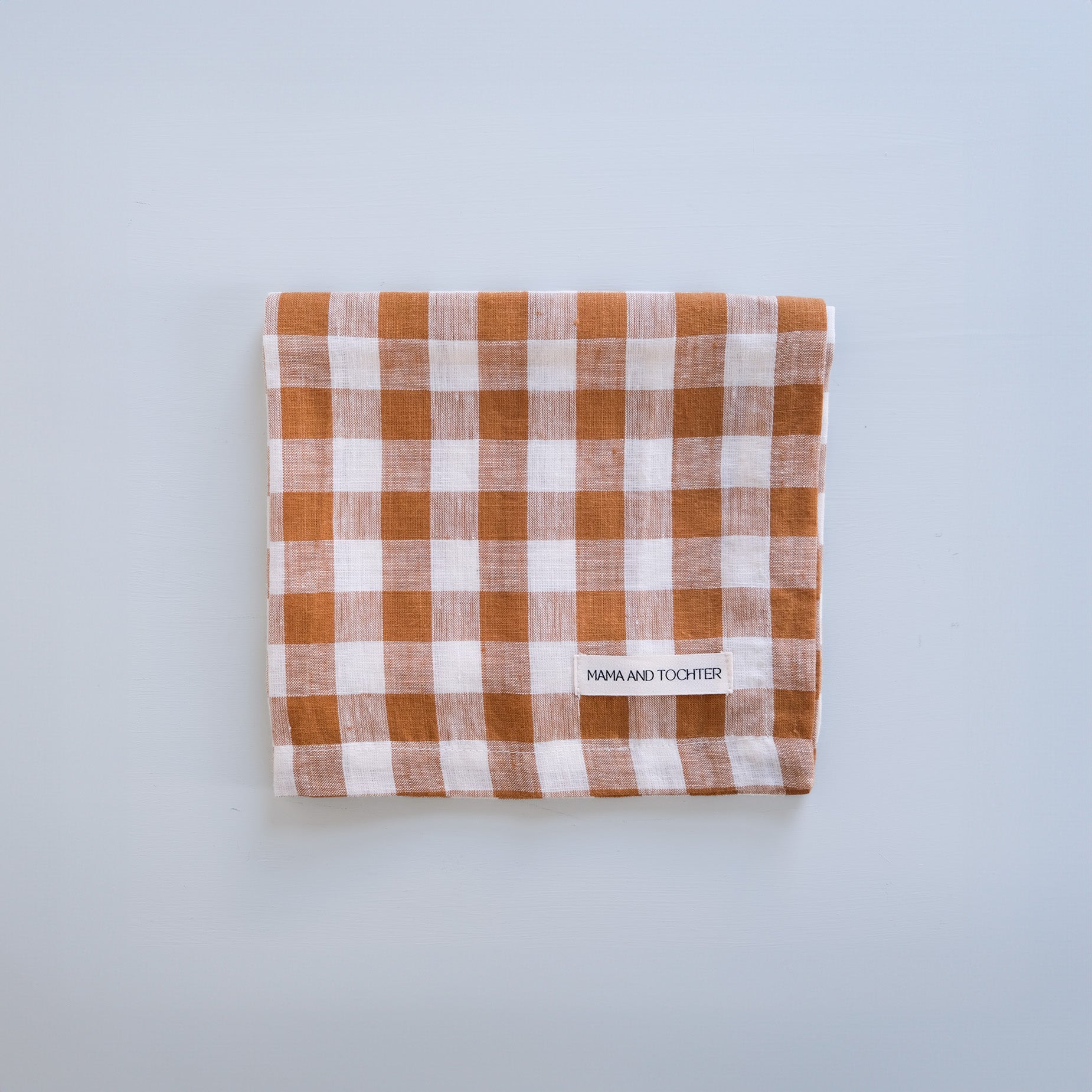 100% Pure French Linen Tea Towel - Gingham Check