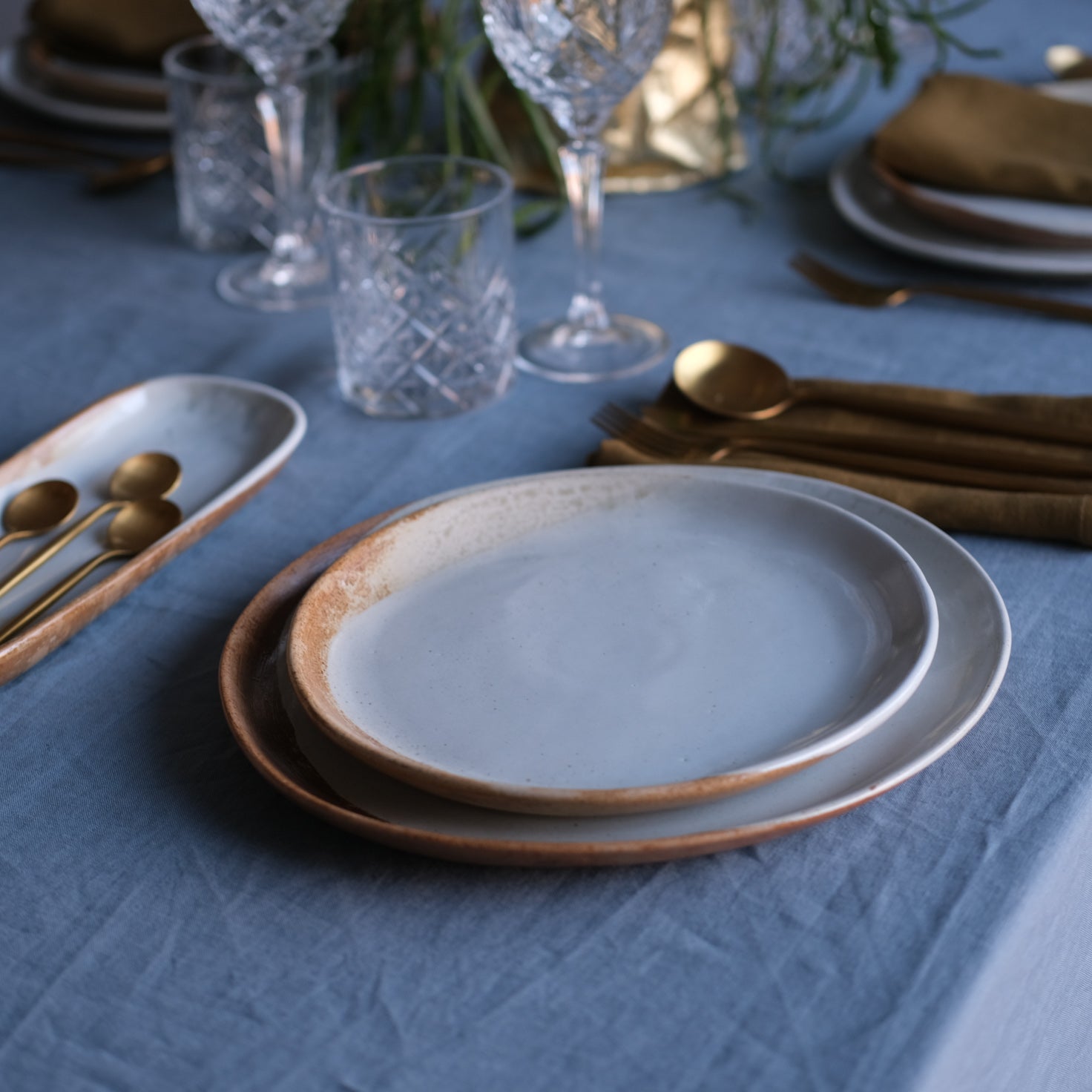Rustic handmade ceramic plates by Palinopsia Ceramics 