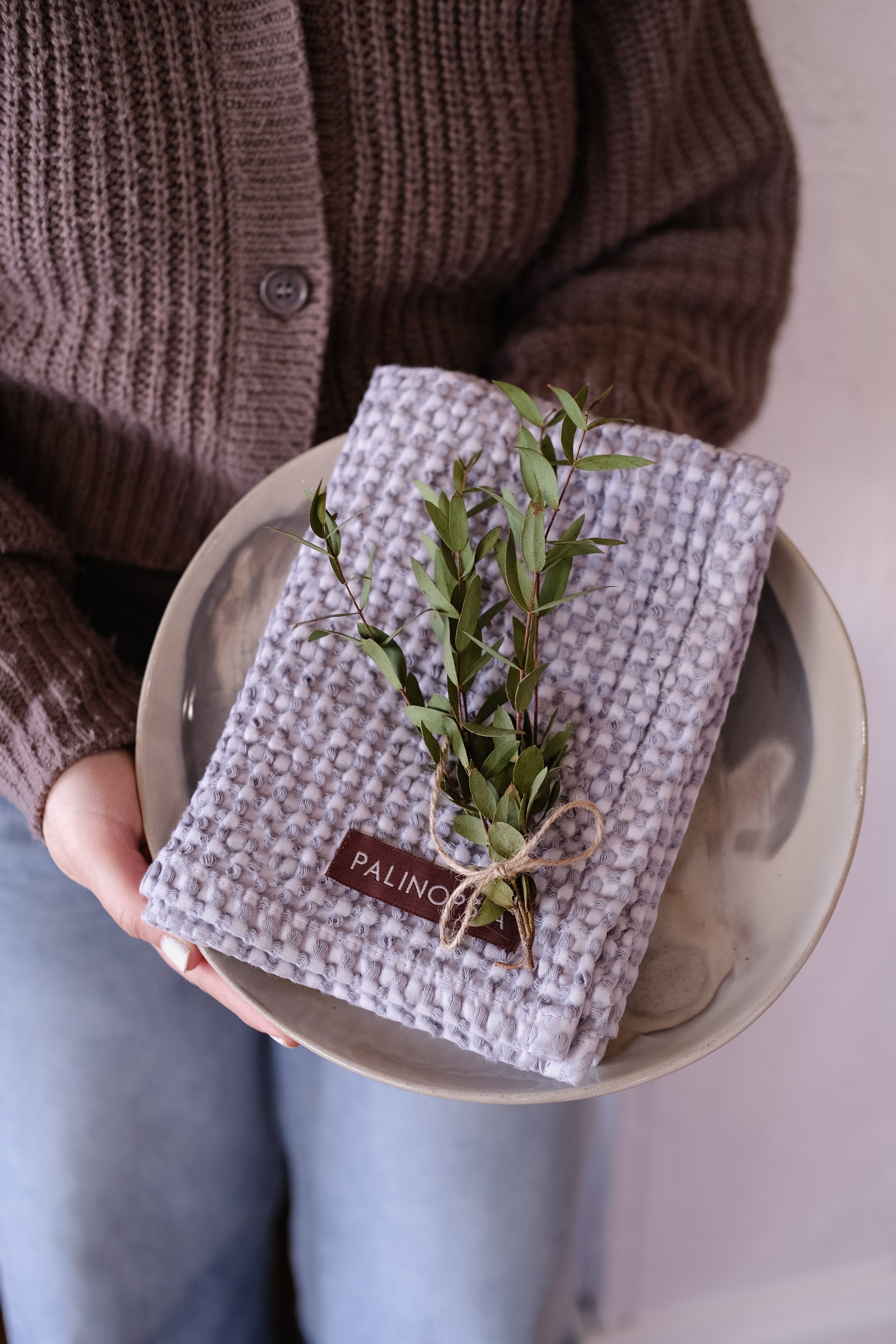 Stone Washed Waffle Towel | Pigeon