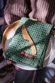 Stone Washed Waffle Towel | Fraser Fir