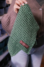 Stone Washed Waffle Towel | Fraser Fir