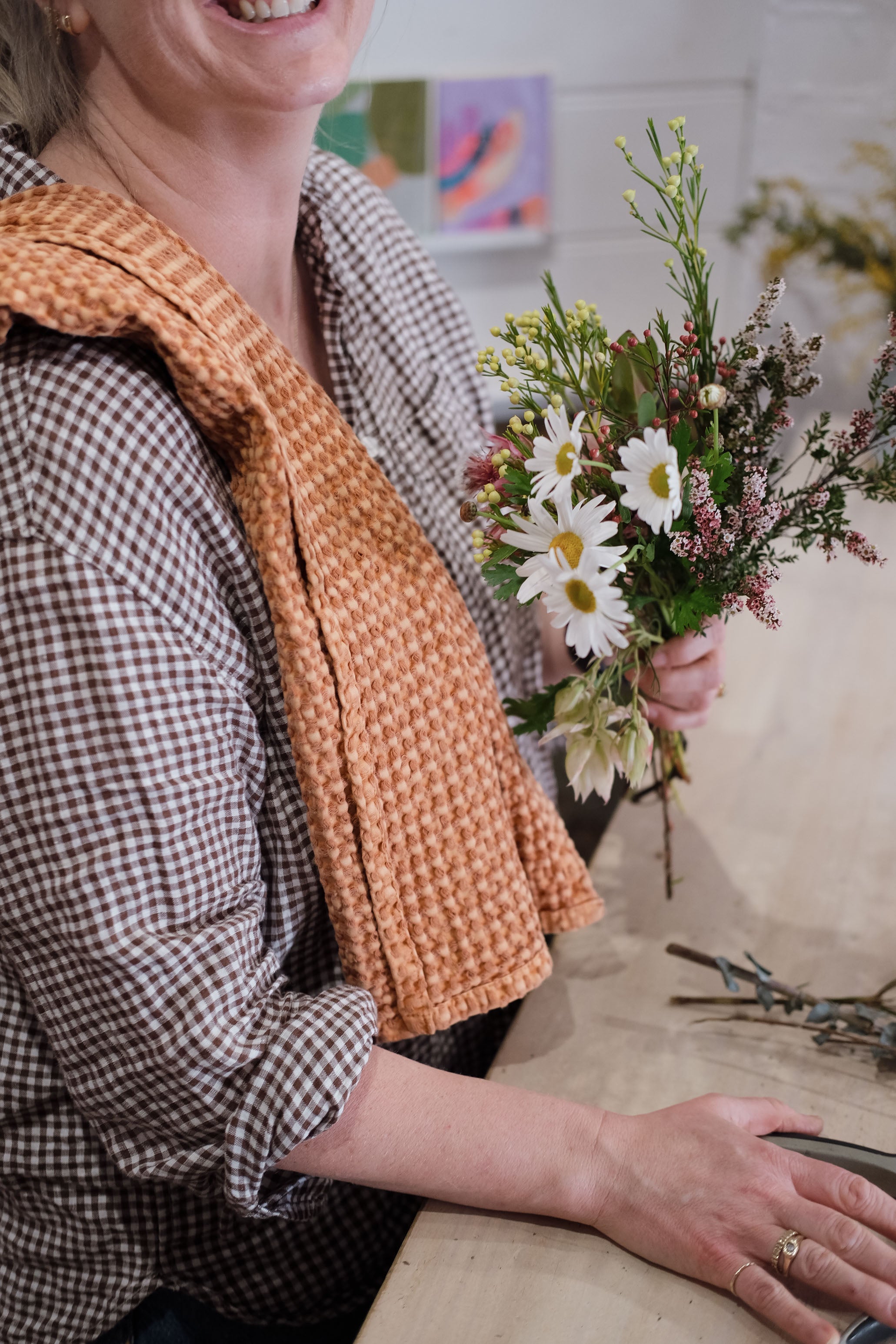 Stone Washed Waffle Towel | Spiced Pumpkin