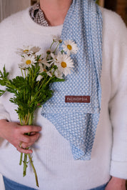 Stone Washed Waffle Towel | Iced Fjord