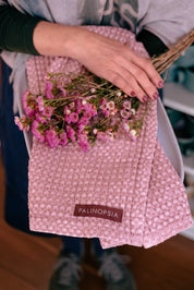 Stone Washed Waffle Towel | Old Rose