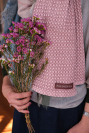 Stone Washed Waffle Towel | Old Rose