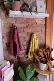Stone Washed Waffle Towel | Dark Syrah