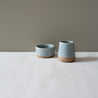 Small sauce jug and salt ramekin in blue grey by Palinopsia Ceramics 