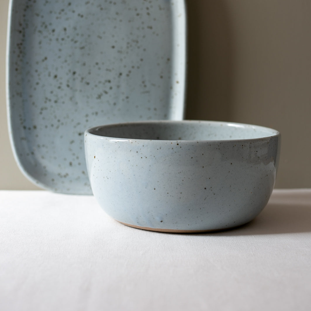 Handmade fruit bowl, salad bowl and rectangle serving platter by Palinopsia 