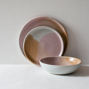 Three (3) piece dinner set in bright colours by Palinopsia Ceramics 