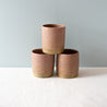 Australian Made Stacked coffee cups and mugs in speckled pink 
