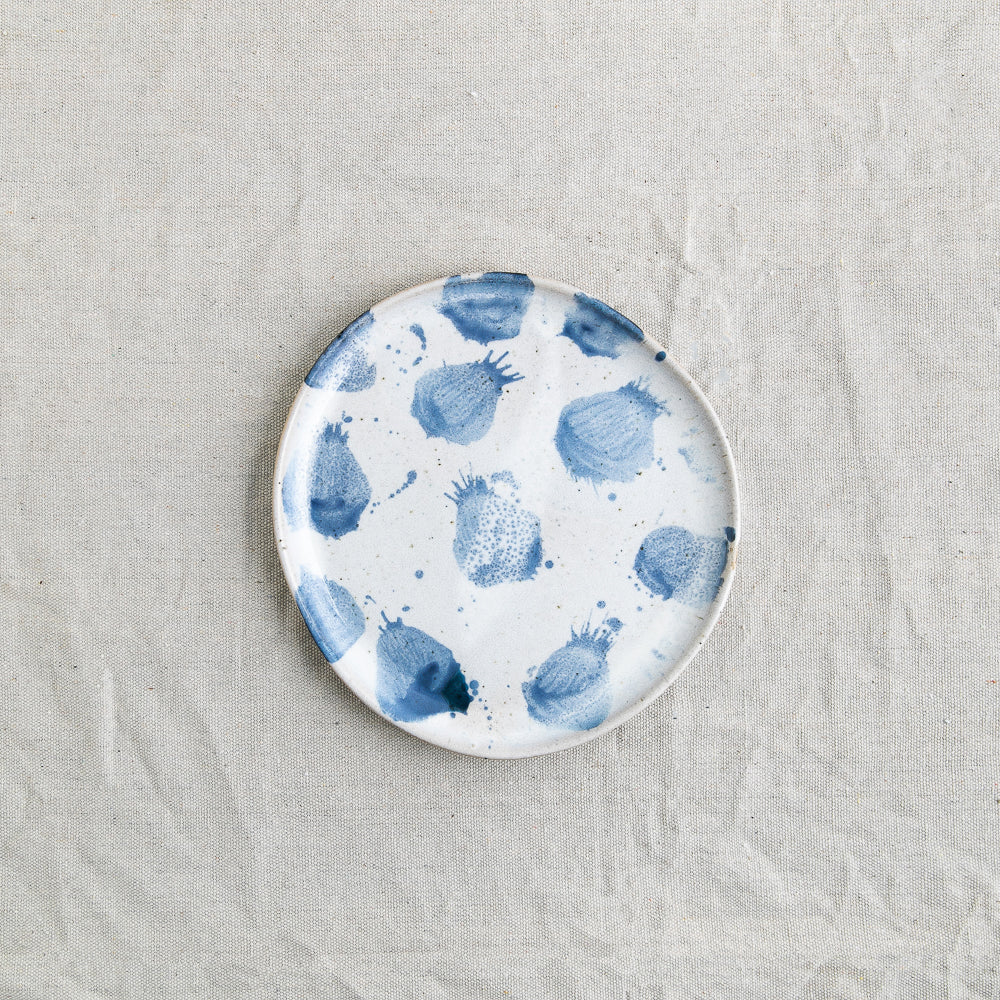 bird's-eye view of a handmade Pollock lunch plate 