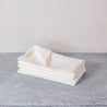 White table linen napkin set in pure linen 